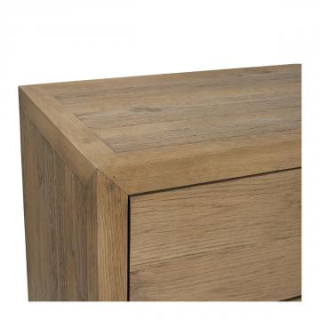 Commode Marcelle 3 Tiroirs Chêne Clair Blanc d'Ivoire