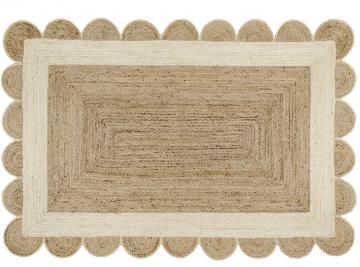 Tapis Enola Jute Naturel / Blanc Blanc d'Ivoire 300x200