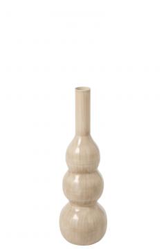 Vase Métal Beige Clair H76cm