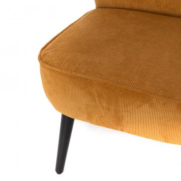 Fauteuil Coquille Velours Côtelé (2 couleurs)