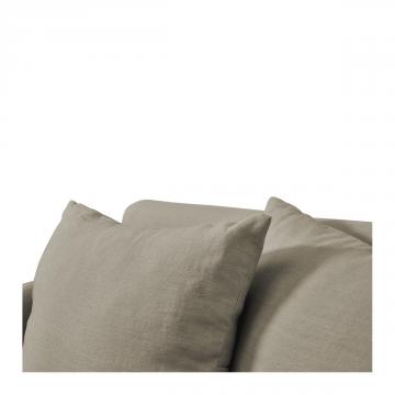 Fauteuil Gabriel 100% Lin Beige Blanc d'Ivoire