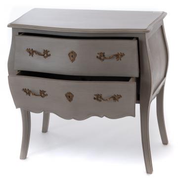 Commode Sauteuse 2 Tiroirs Murano Taupe