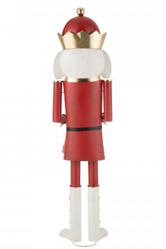 Casse Noisette Tambour Métal Rouge-Or H174cm