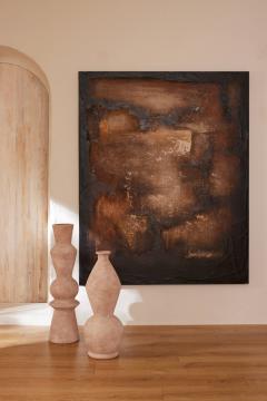 Vase Boris Céramique Beige H59cm