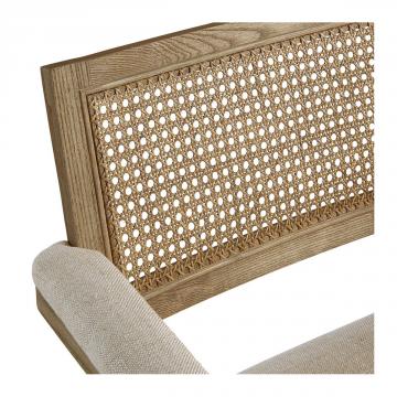 Fauteuil Colby - Lin Ecru Frêne Nat Blanc d'Ivoire