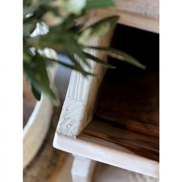 Bibliothèque Etagère Pin Recyclé Naturel