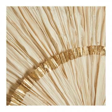 Décoration Murale Rosace Fleurs de Palmiers Blanc d'Ivoire