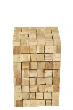 Table d'appoint / Tabouret Teck Naturel