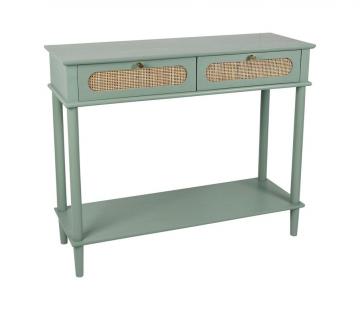 Console Nolita 2 Tiroirs Sauge Naturel