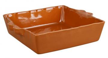 Plat Four Carré Caramel Coté Table (2 tailles)