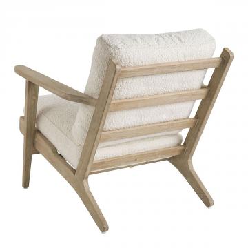 Fauteuil Jules Bouclettes Crème Blanc d'Ivoire