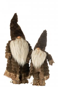 Lutin Forêt Veste Rembourrée Brun H64cm