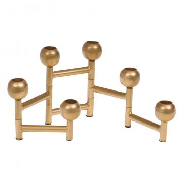 Bougeoir de Table Aluminium Or