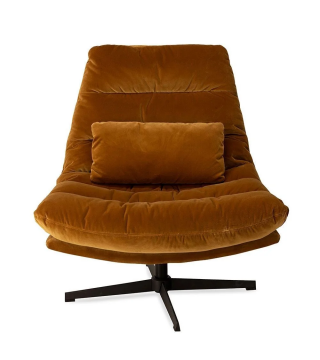 Fauteuil Wilmington Velours Camel Athezza