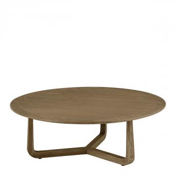 Table Basse Maxine Ronde Chêne ø100cm Blanc d'Ivoire