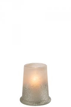Photophore Sucre Verre Blanc PM