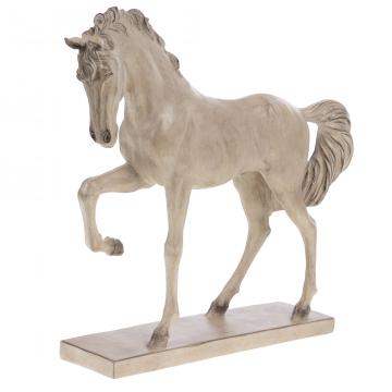Cheval sur Socle Crème H55cm