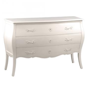 Commode 3 Tiroirs Murano Blanc