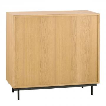 Commode 3 Tiroirs Augustin Chêne Cannage Blanc d'Ivoire