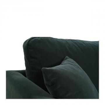 Fauteuil Angie Velours Vert Forêt Blanc d'Ivoire