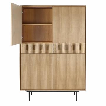 Armoire 4 Portes 2 Tiroirs Naturel Atlanta Pomax