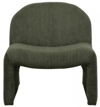 Fauteuil Minimal Velours Côtelé Vert