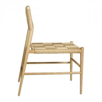 Chaise Juliette Bois Blond Cordes Nat Blanc d'Ivoire