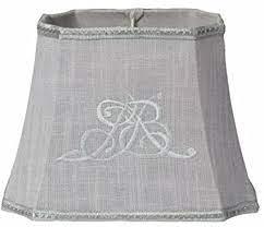 Abat-Jour Monogramme Gris Clair