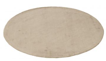 Tapis Rond Fait Main Viscose Beige ø150cm