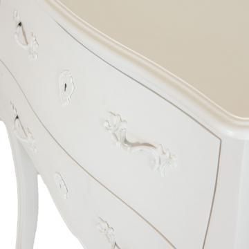 Commode Double 4 Tiroirs Murano Blanc