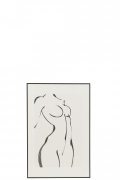 Tableau Cadre Femme Blanc Noir 60*90