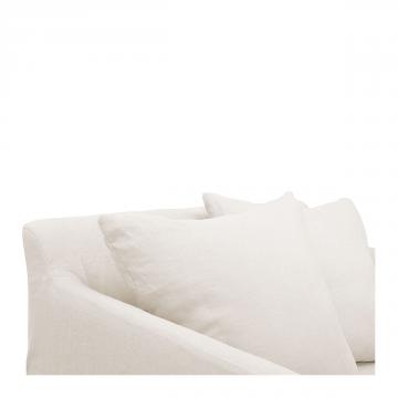 Fauteuil Gabriel 100% Lin Blanc Blanc d'Ivoire