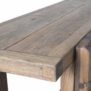 Console Etabli Bois Recyclé Fond de Bateau