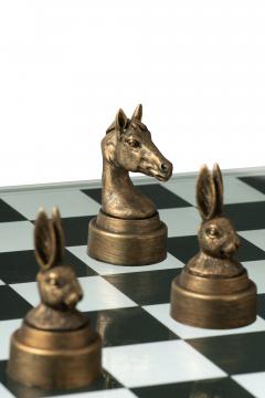Jeu d'Echec Animaux Or/Bronze