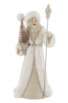 Pére Noël Décoratif Blanc H57cm