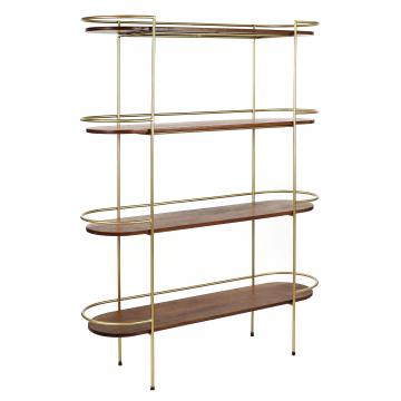 Etagère x4 Artdeco Bois Métal Pomax