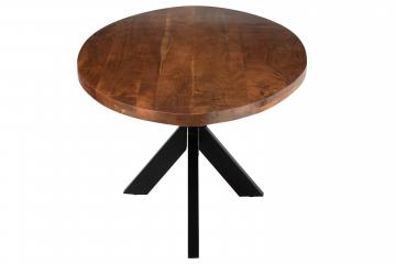 Table à Manger Ovale Acacia Foncé 210cm