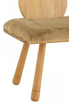 Chaise Enfant Nounours 2 Places Bois Naturel