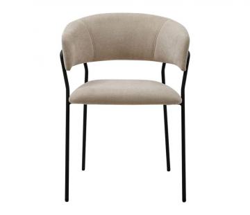 4 x Fauteuils Wilona Velours Beige