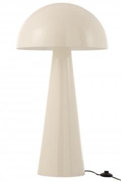 Lampe Champignon Métal Brillant Blanc