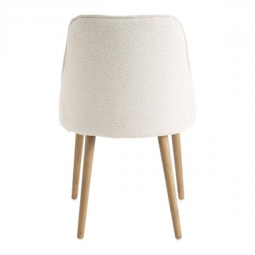 Chaise Marcus Bouclette Crème Blanc d'Ivoire