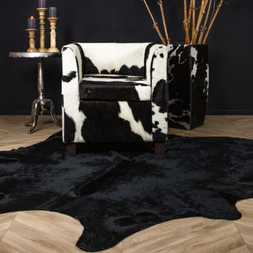 Fauteuil Club Vache Noir-Blanc