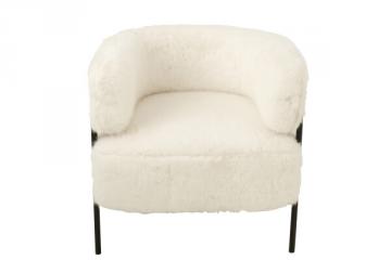 Fauteuil Fourrure Blanc -NEW-