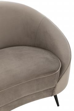 Sofa Elisabeth Velours Argenté