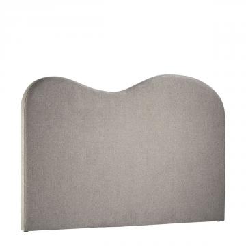 Tête de Lit Serena Tissu Gris 180cm Blanc d'Ivoire