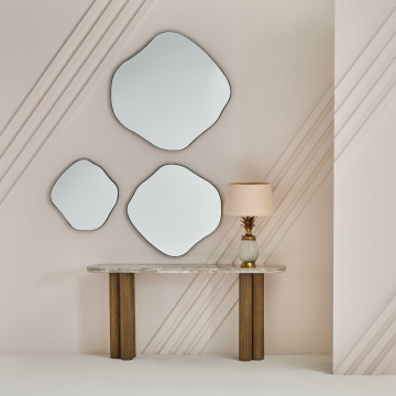 Console Buren Bois Massif Marbre