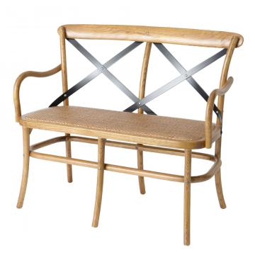 Banc Croisillons Assise Paillée