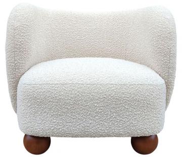 Fauteuil Sixties Ecru Bouclettes