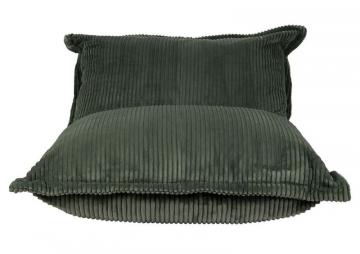 Fauteuil Pouf Sola 1 Place Velours Côtelé Vert