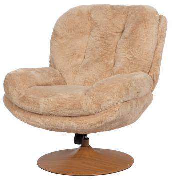 Fauteuil Magnum Fausse Fourrure Beige NEW
